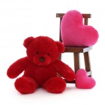 2.5 Feet Fat and Huge Red Teddy Bear